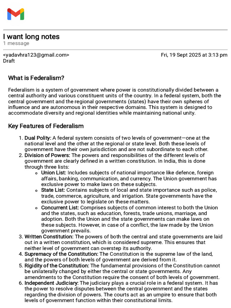Understanding Indian Federalism Explained | PDF | Federalism | Legal ...