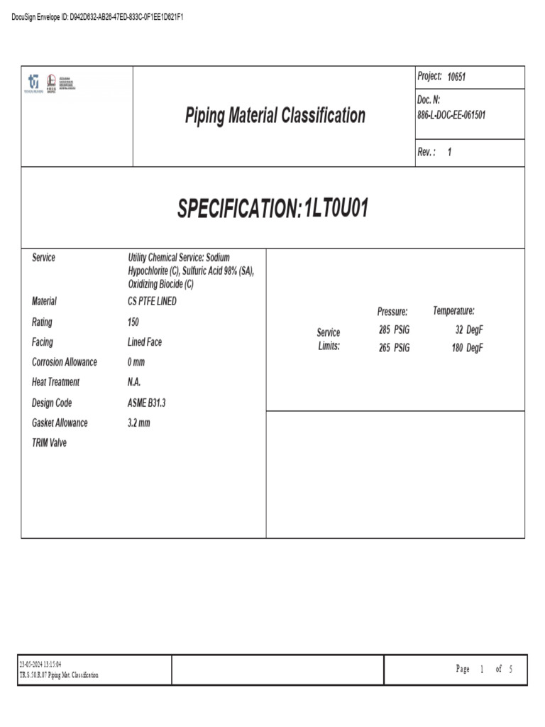 Piping Material Classification Guide | PDF | Metals | Materials