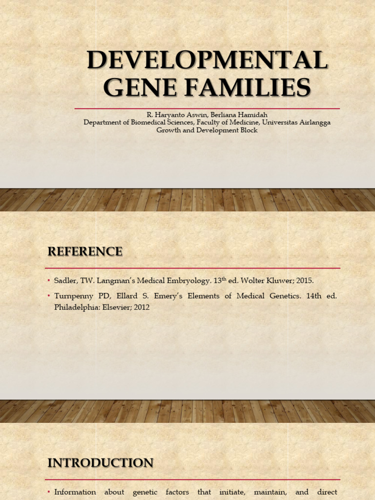 Developmental Gene Families Overview | PDF | Biochemistry | Chemistry