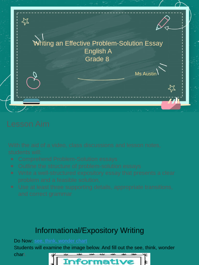 Guide to Writing Problem-Solution Essays | PDF | Essays | Evidence