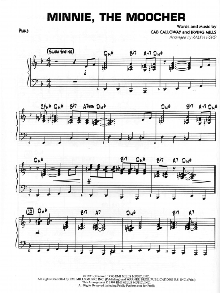 Minnie the Moocher Song Lyrics | PDF