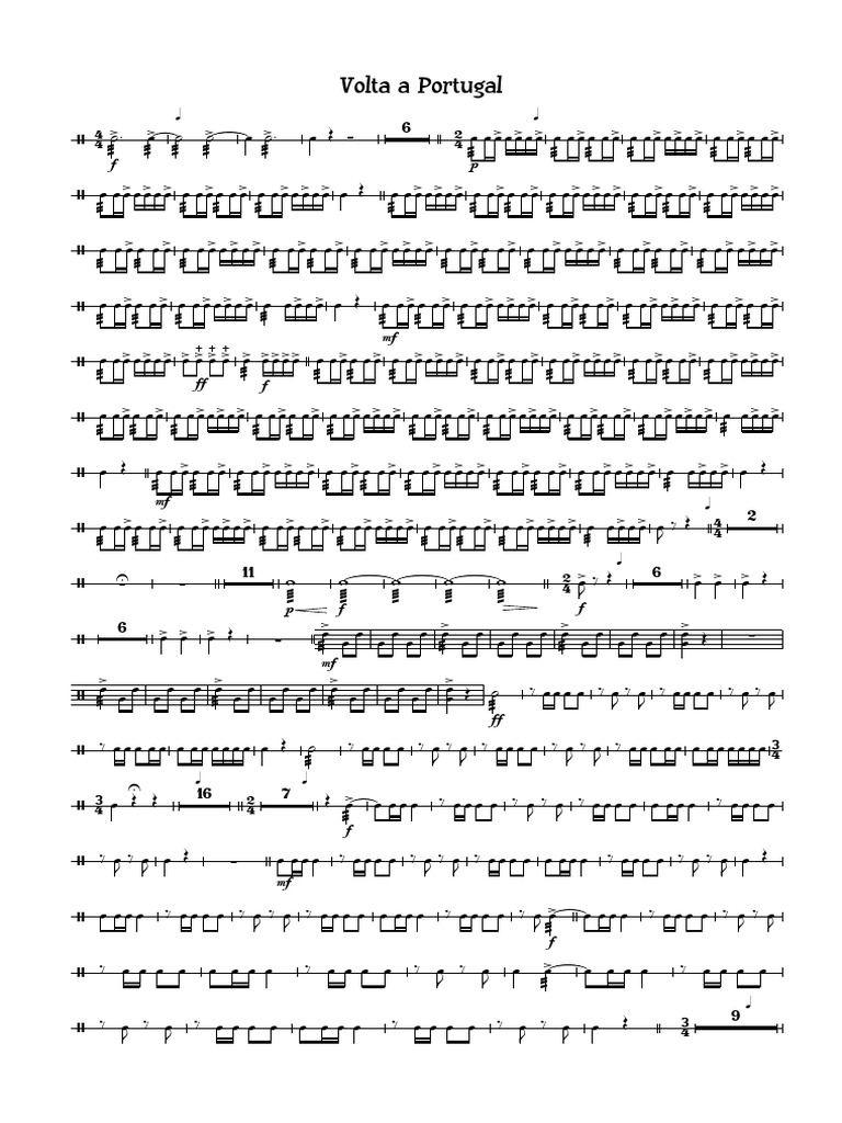 Snare Drum & Temple Blocks Score | PDF | Musical Forms | Elements Of Music