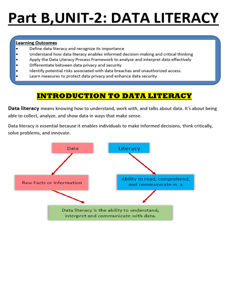 Data Literacy Process Framework Overview | PDF | Data | Quantitative ...