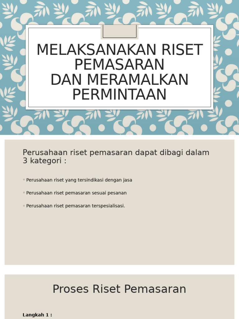 Riset Pemasaran: Proses dan Strategi | PDF