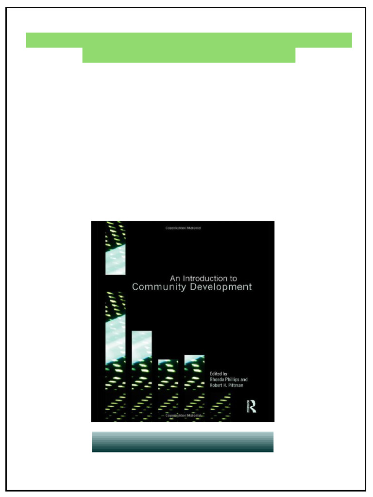 An Introduction To Community Development 1st Edition Rhonda Phillips ...