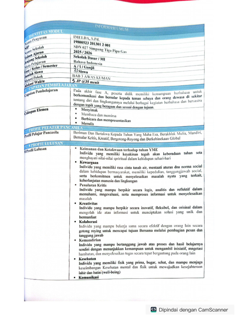 Modul Pembelajaran | PDF