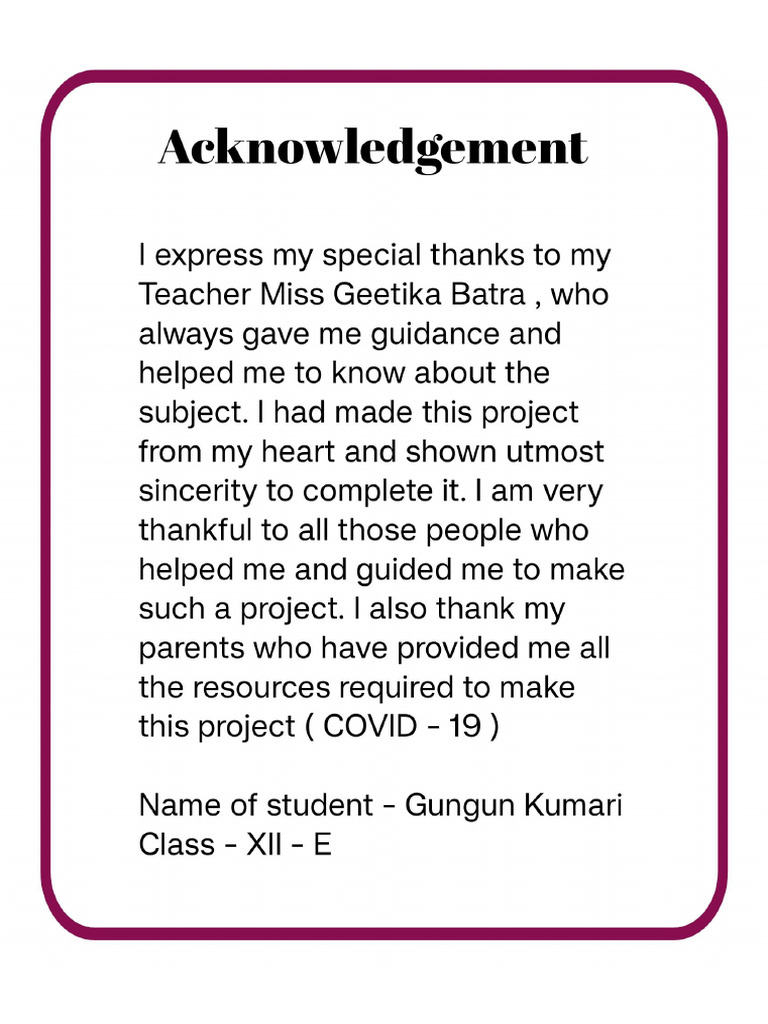 Acknowledgement 2 | PDF