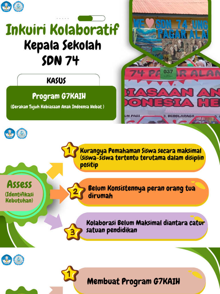 Program G7KAIH untuk Siswa SDN 74 | PDF