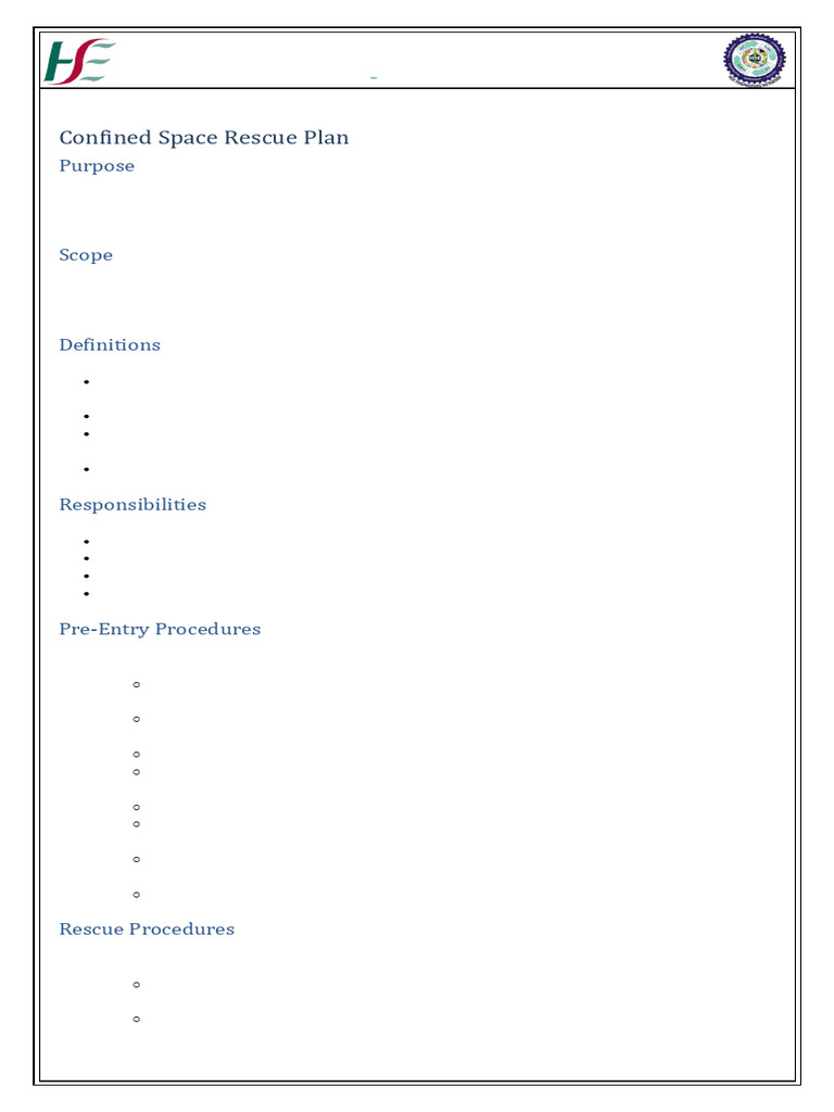 Confined Space Rescue Procedures Guide | PDF | Safety | Occupational ...