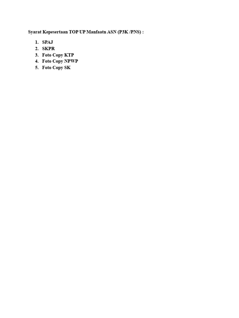 Form Top Up Asn | PDF