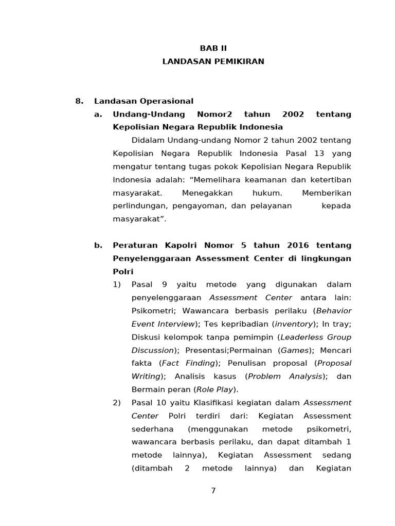 Landasan Pemikiran Penyelenggaraan Polri | PDF