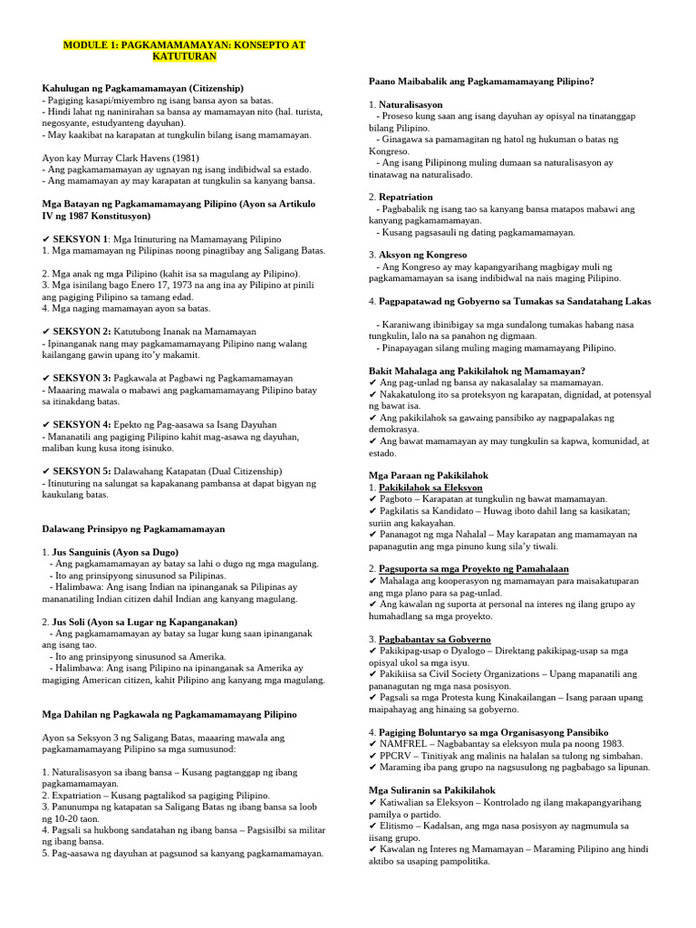 MODULE 1 and 2 AP Rev | PDF