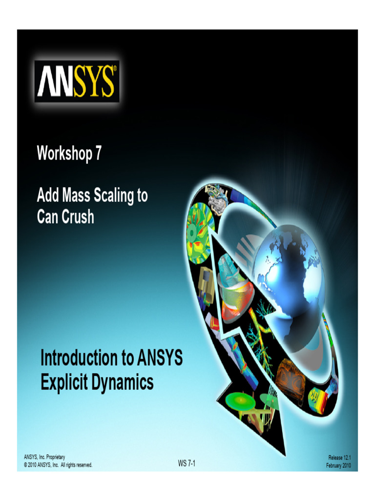 ANSYS Explicit Dynamics 121 Workshop 07 MassScaling | PDF | Computing