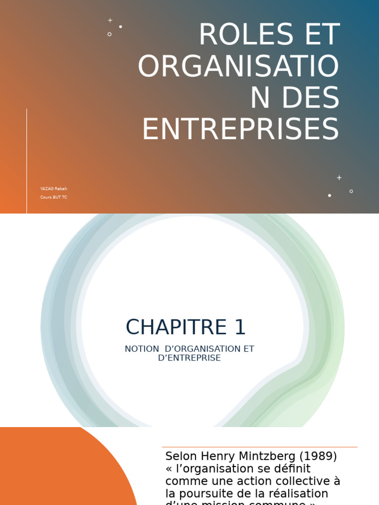 Organisation et finalité des entreprises | PDF | Business ...
