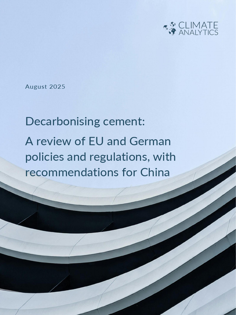 Decarbonizing Cement | PDF | Climate Change Mitigation | Cement