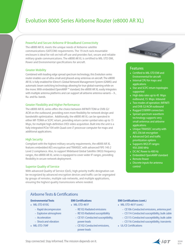Airborne Router e8000 AR XL Overview | PDF | Telecommunications ...