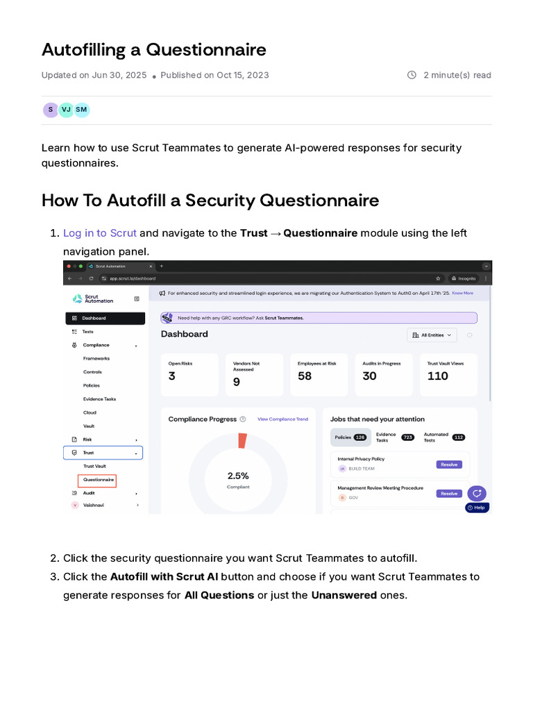 Autofilling Security Questionnaires with AI | PDF | Software