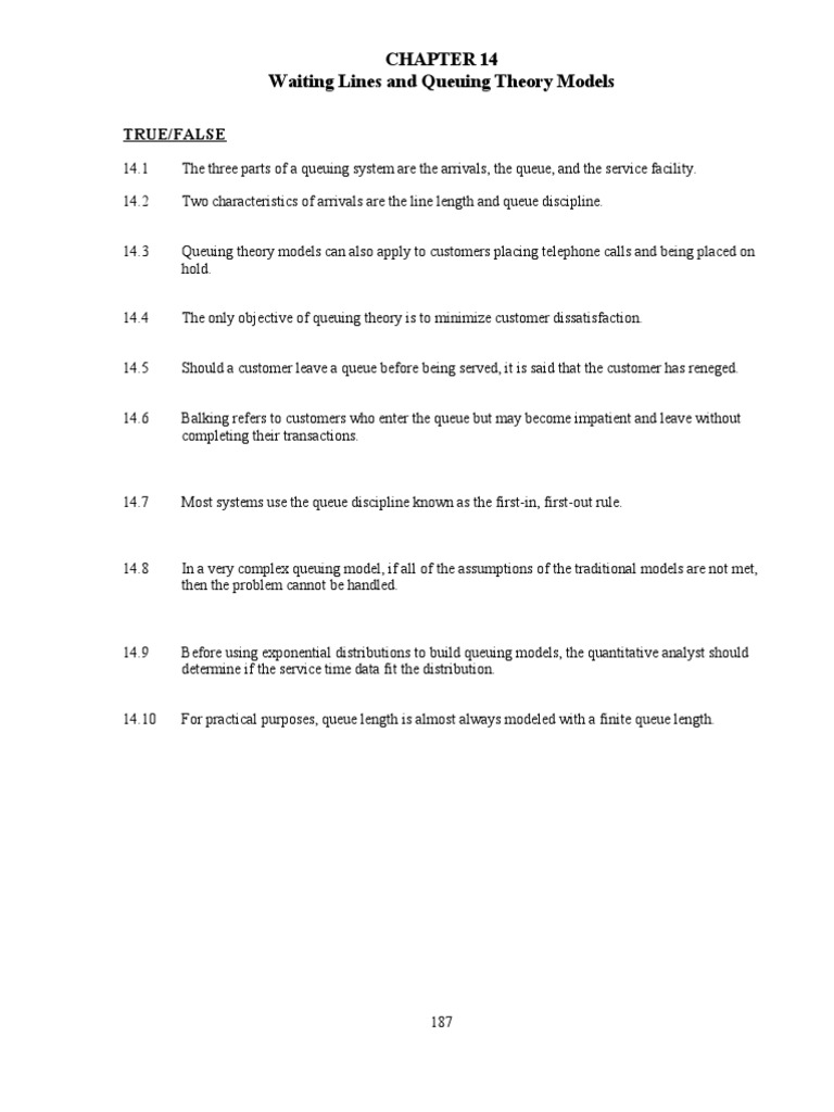 Queuing Theory: Key Concepts and Models | PDF | Applied Mathematics ...