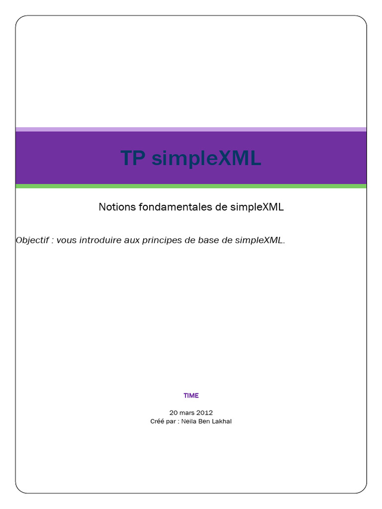 Introduction à simpleXML en PHP | PDF | PHP | XML
