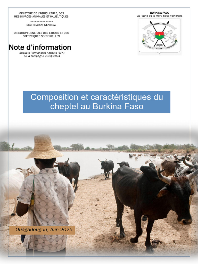 Composition du cheptel au Burkina Faso | PDF | Agriculture | Mouton