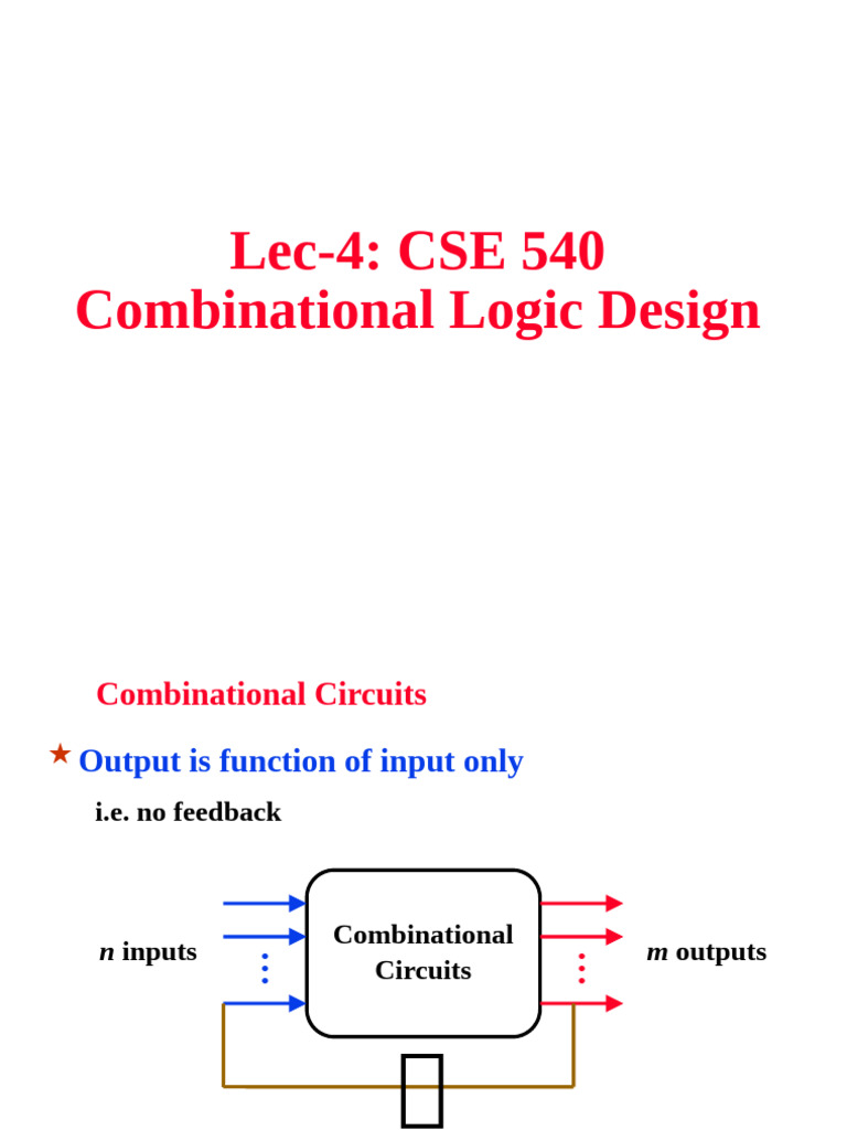 Combinational Logic Design Overview | PDF | Hardware Description ...