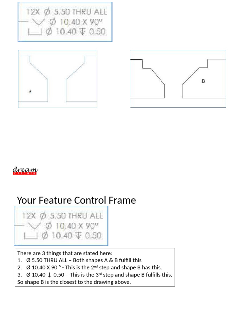 Feature Control Frame Analysis: Shape B | PDF