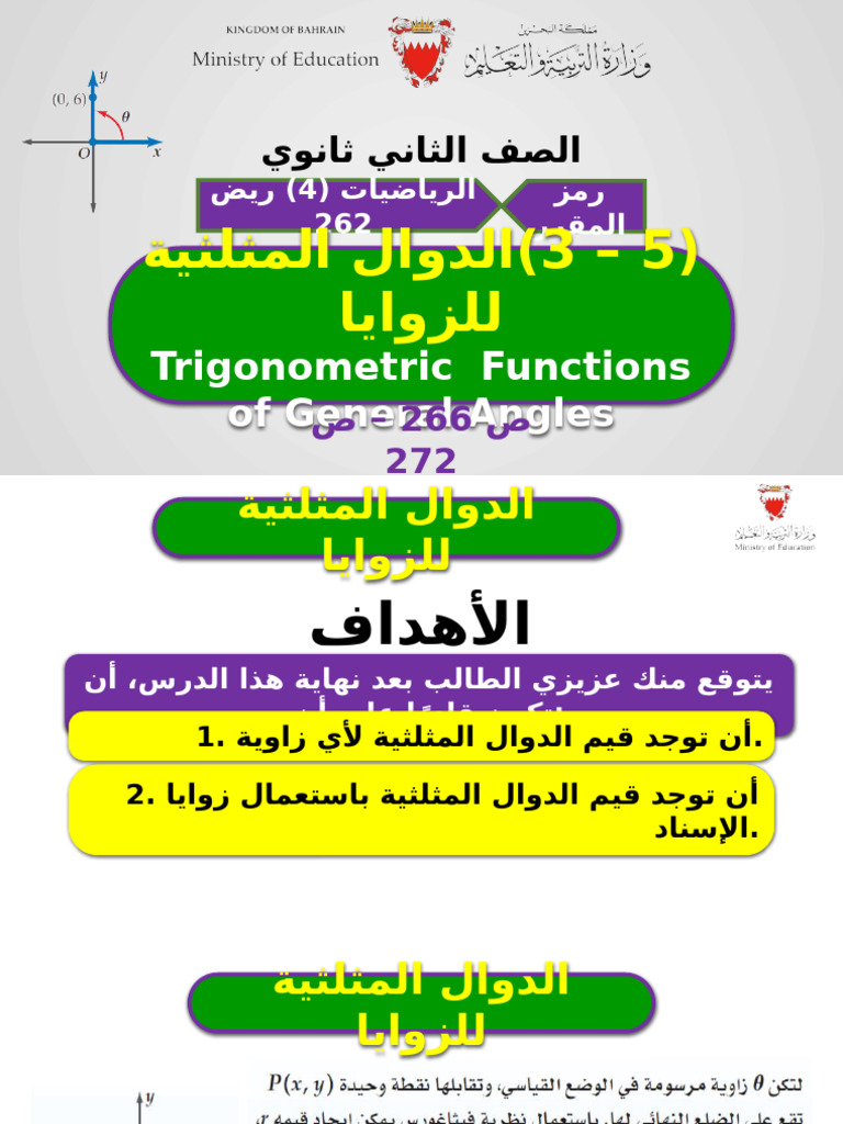 Trigonometric Functions of General Angles 2024 | PDF