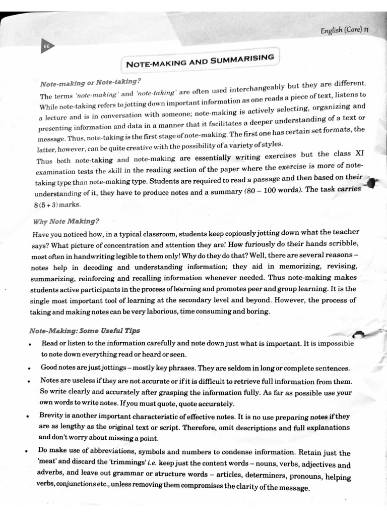 Note Making | PDF