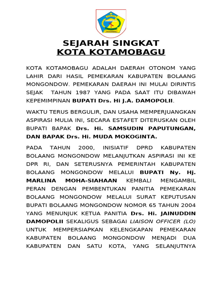 Sejarah Singkat KK | PDF