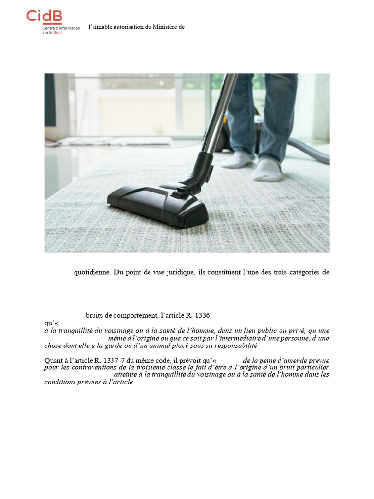 Lutte contre les bruits de comportement | PDF | Bruit | Récidive en ...