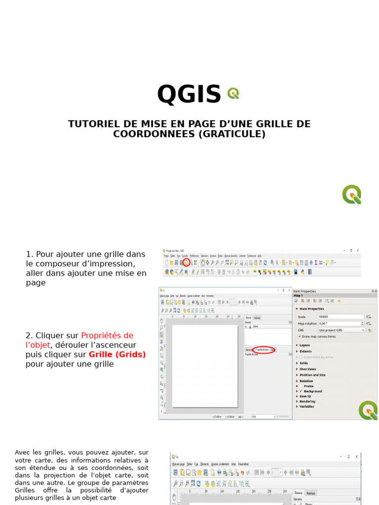 Tutoriel QGIS : Mise en page de grilles | PDF