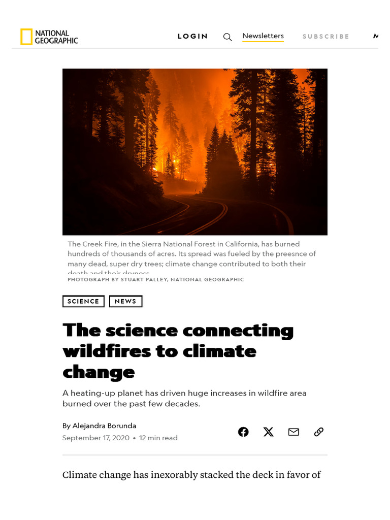 The Science of How Climate Change Impacts Fires I | PDF | Wildfire ...