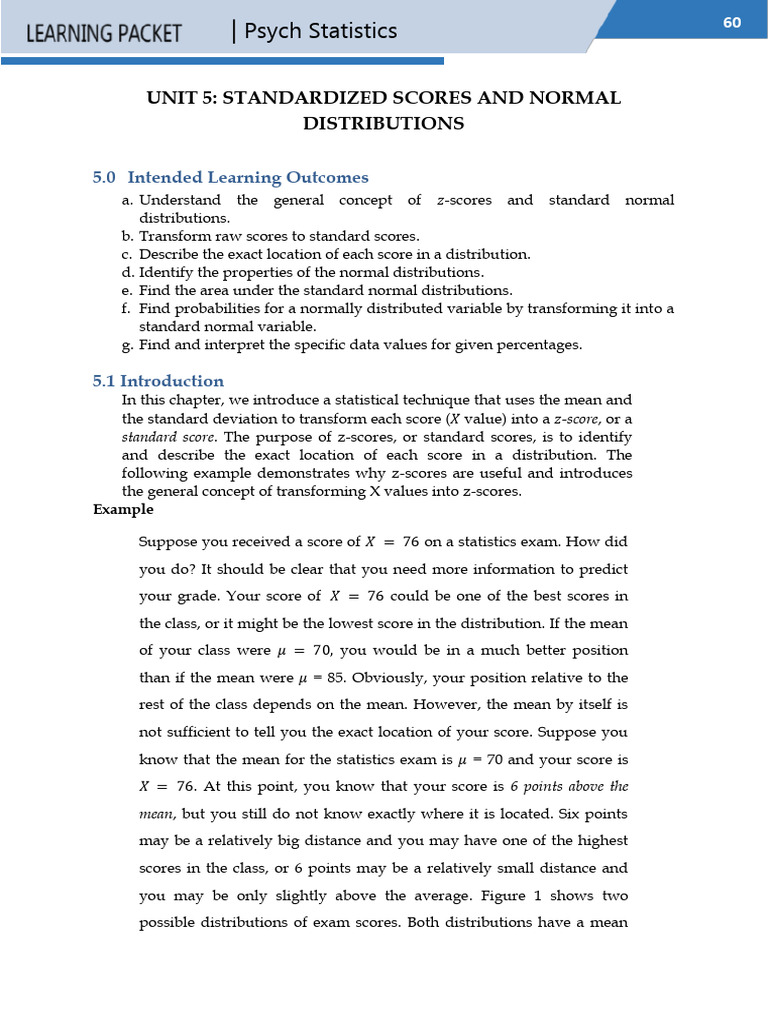 Understanding z-Scores in Distributions | PDF | Standard Score | Normal ...