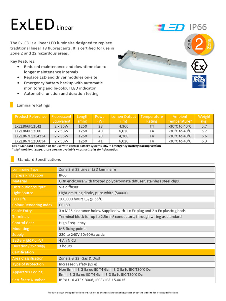Abds-114 Rev 04 Exled Linear z2 | PDF | Light Emitting Diode | Electricity