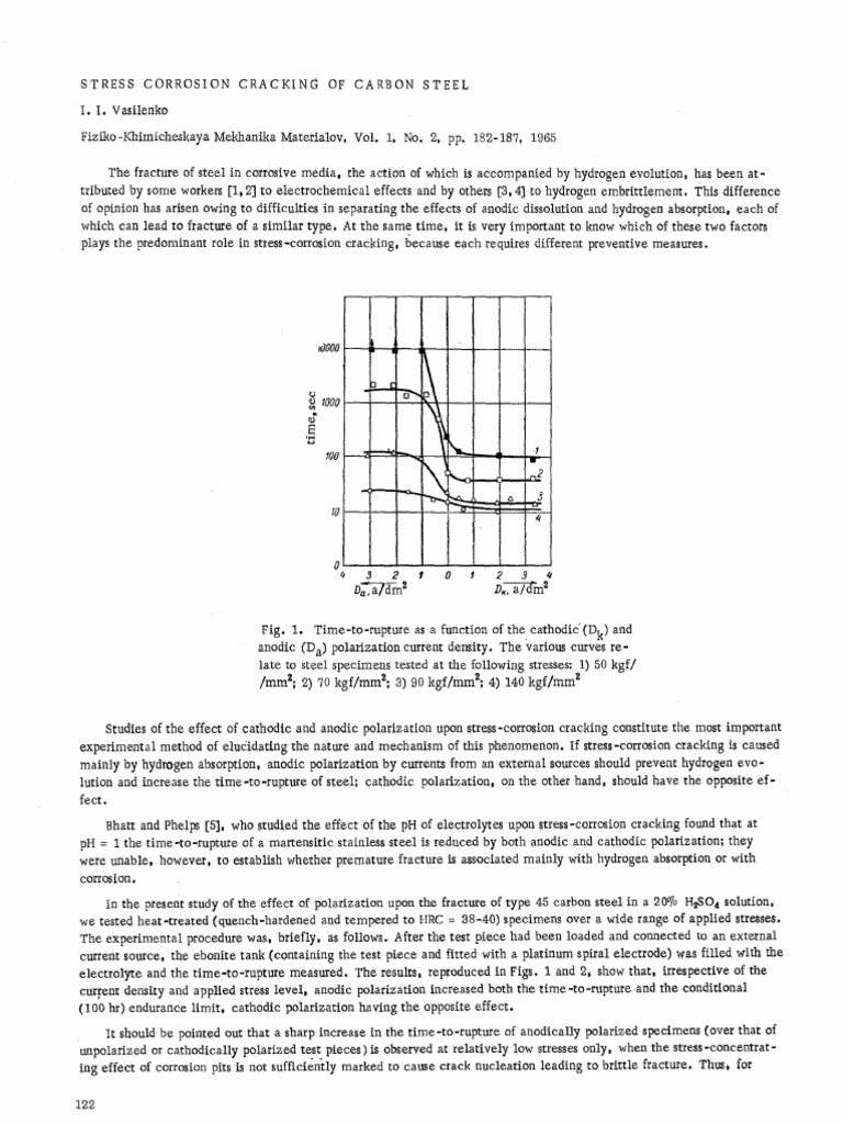 Stress Corrosion Cracking in Carbon Steel | PDF | Fracture | Corrosion