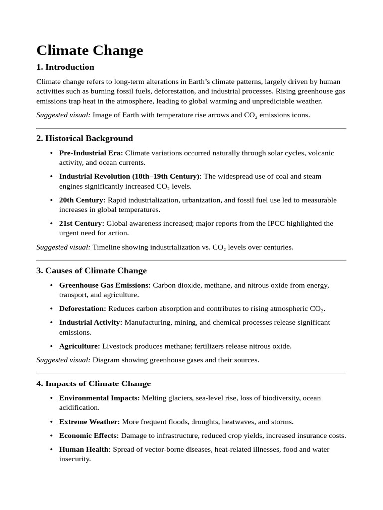 Understanding Climate Change Causes & Solutions | PDF | Climate Change ...