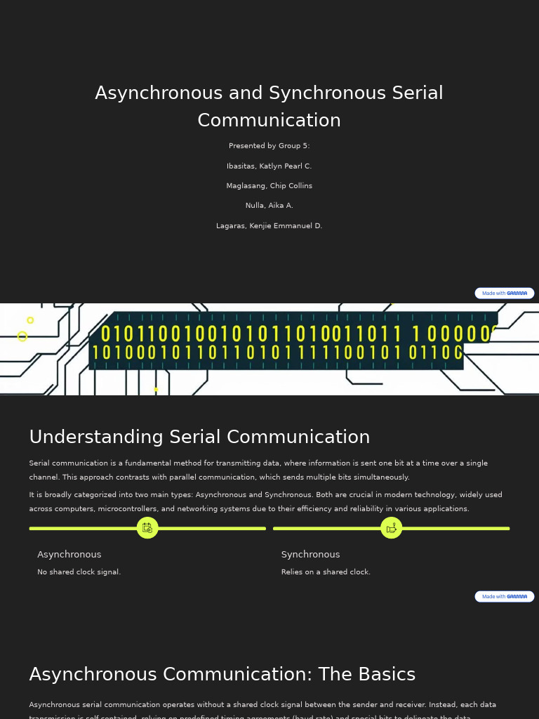 Asynchronous and Synchronous Serial Communication | PDF | Electrical ...