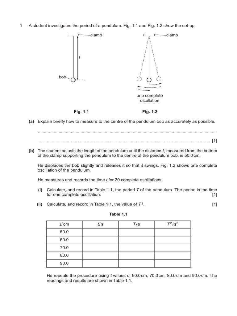Measuring Pendulum Period Experiment | PDF | Pendulum | Mechanics