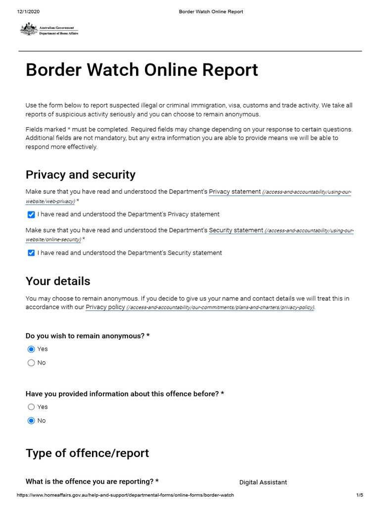 Report Illegal Immigration Online | PDF | Crimes | Crime & Violence