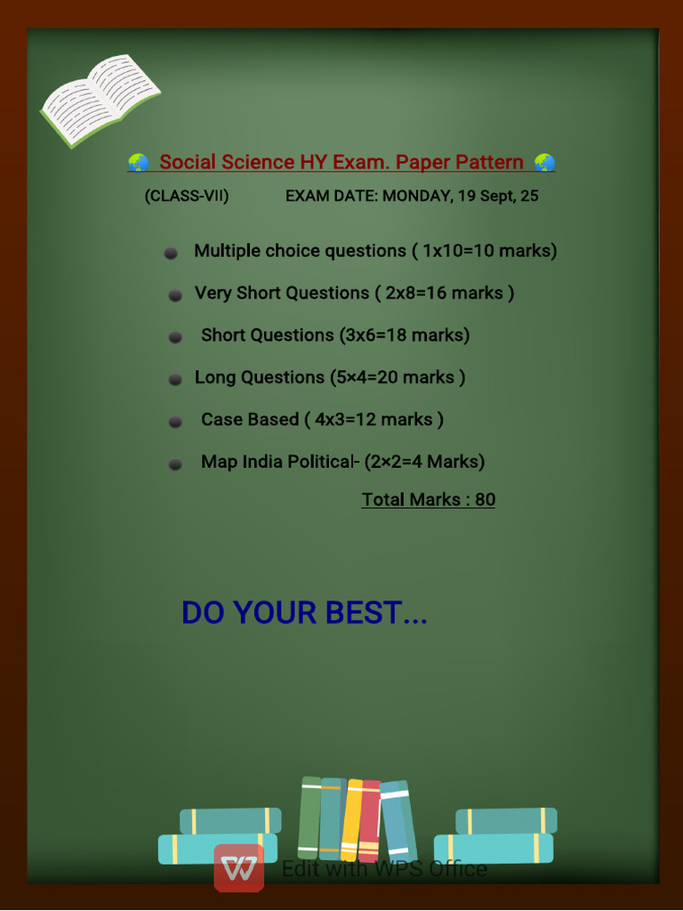 Class 7 SST Paper Pattern-1 | PDF