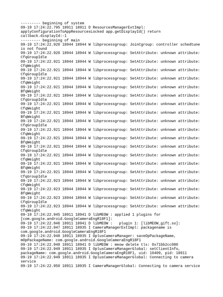 Android Camera Service Logs Analysis | PDF | Computing | Computer ...