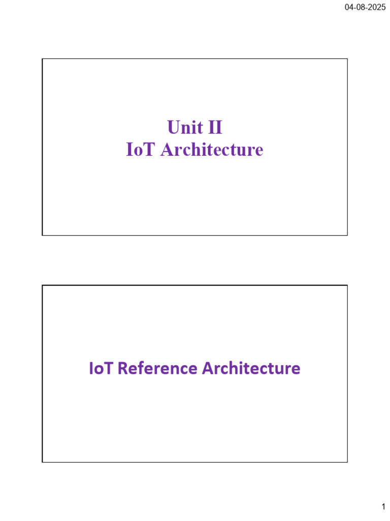 IoT Reference Architecture Overview | PDF | Computer Network | Internet ...