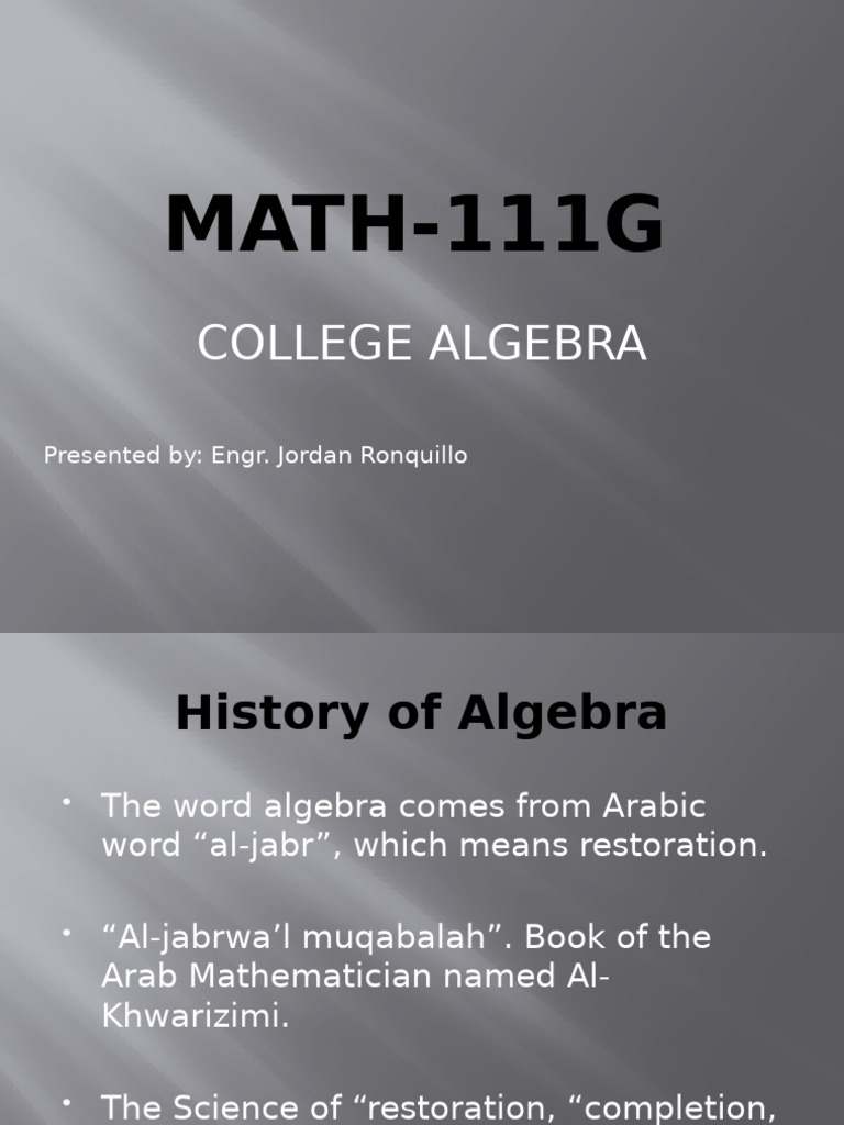 College Algebra Overview and Concepts | PDF | Polynomial | Numbers