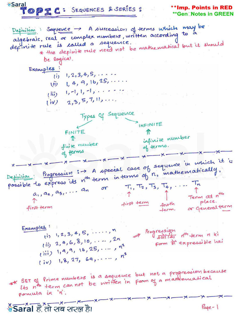 Ch-3 Sequence and Series | PDF