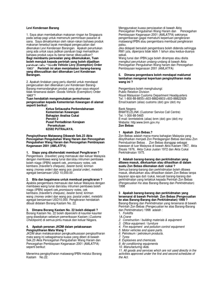 Levi Kenderaan Barang