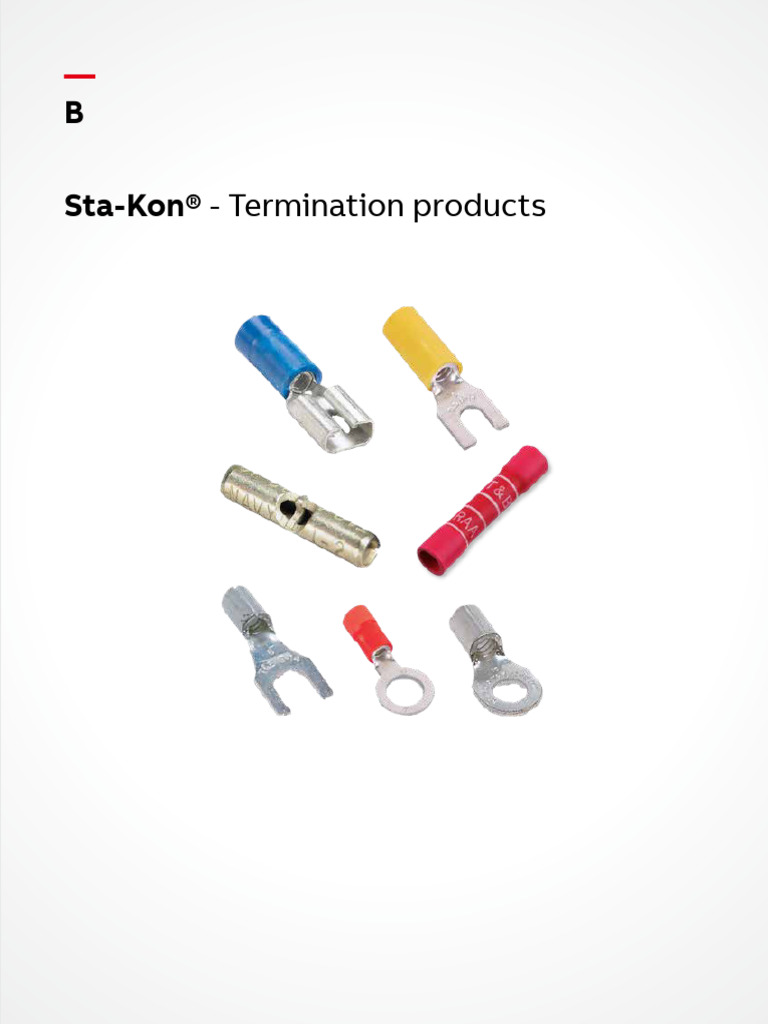 Sta-Kon Termination Products Overview | PDF | Electrical Connector ...