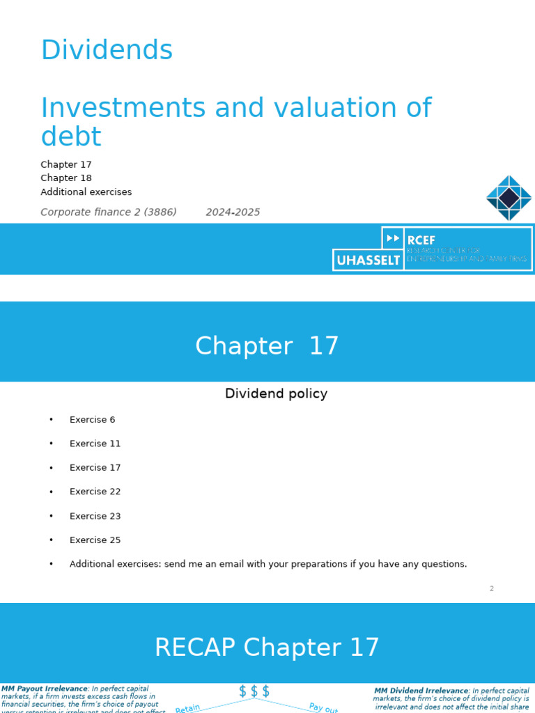 Dividend Policy and Corporate Finance Insights | PDF | Dividend | Cost ...