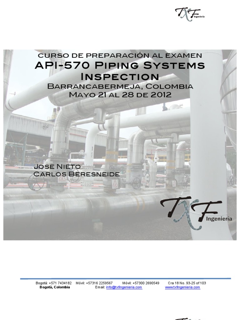 Curso API570 BRR | PDF | Refinería de petróleo | Ingeniería