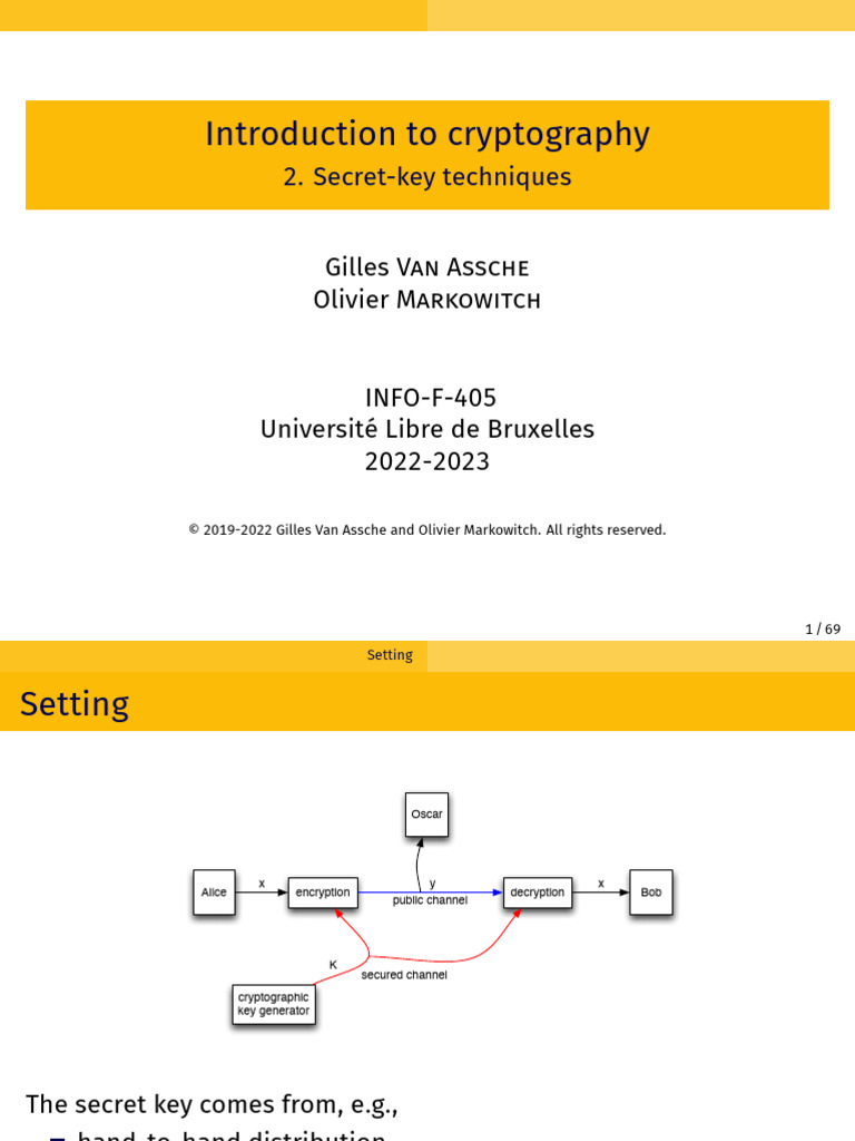 Introduction to Secret-Key Cryptography | PDF | Cryptography | Secure ...