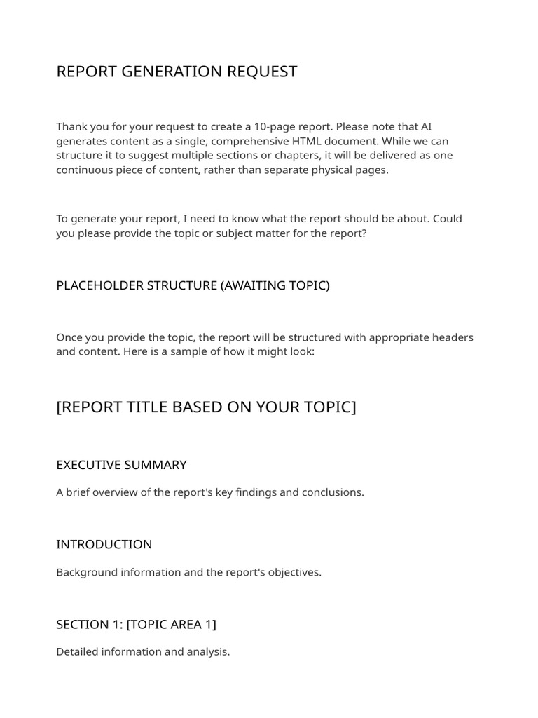 AI-Generated Report Structure Guide | PDF